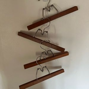 Set of 4 Vintage Mid Century Wood & Metal
Pant/Skirt Hangers